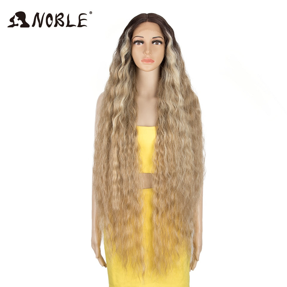 Noble Synthetic Lace Front Wig 42 Inch Long Curly Wigs For Women Lace Front Wig Blonde Full Lace Wig Blonde Lace Wig Cosplay