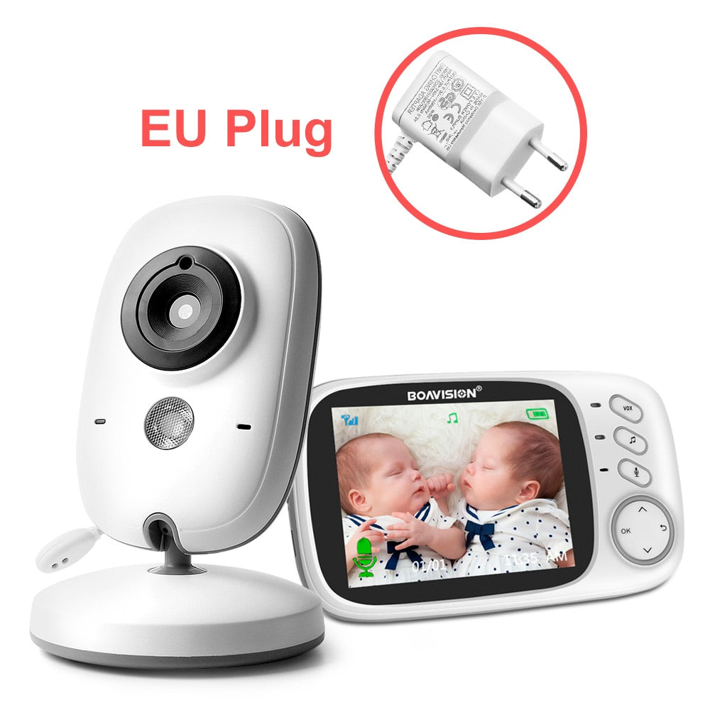 Babyphone sans fil VB603 avec moniteur vidéo LCD, dispositif de surveillance de bébé avec caméra de sécurité et vision nocturne, 2 voies audio et pour parler, 3,2 pouces, 2,4 G, pour babysitter