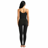 Sexy Women Sleeveless Spaghetti Straps Stretchy Ballet Leotard Yoga Unitard Gymnastics Jumpsuit