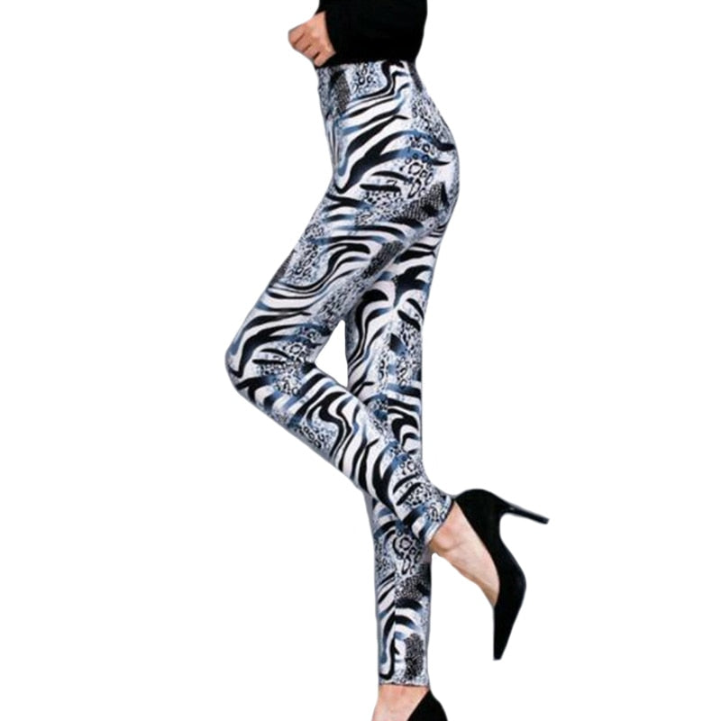 Sexy Printed Pants Fitness Leggins Elastic Casual Women Sexy Leggings Push Up High Waist Trousers