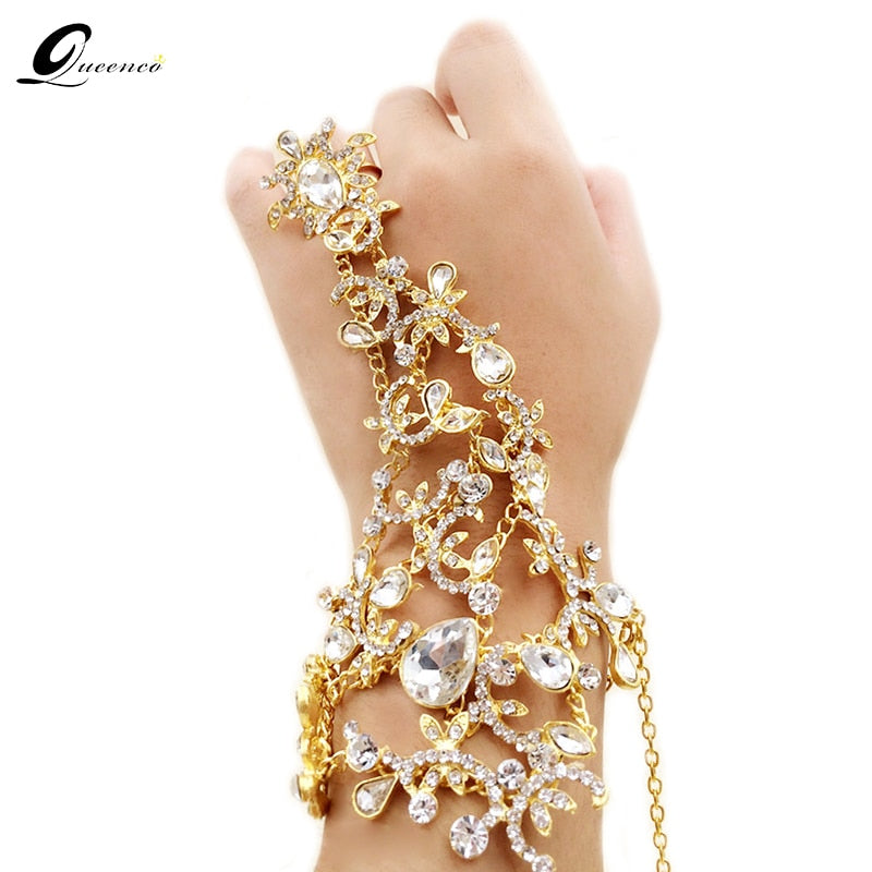 Crystal Bridal Bracelet / Wedding Dress Accessories Hand Chains Bracelets Jewelry bridal Bracelets &amp; Bangles