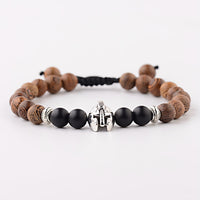 Hot Men Natural Wood Beads Cross Bracelets Onyx Meditation Prayer Bead Bracelet Women Wooden Yoga Jewelry Homme