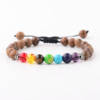 Hot Men Natural Wood Beads Cross Bracelets Onyx Meditation Prayer Bead Bracelet Women Wooden Yoga Jewelry Homme