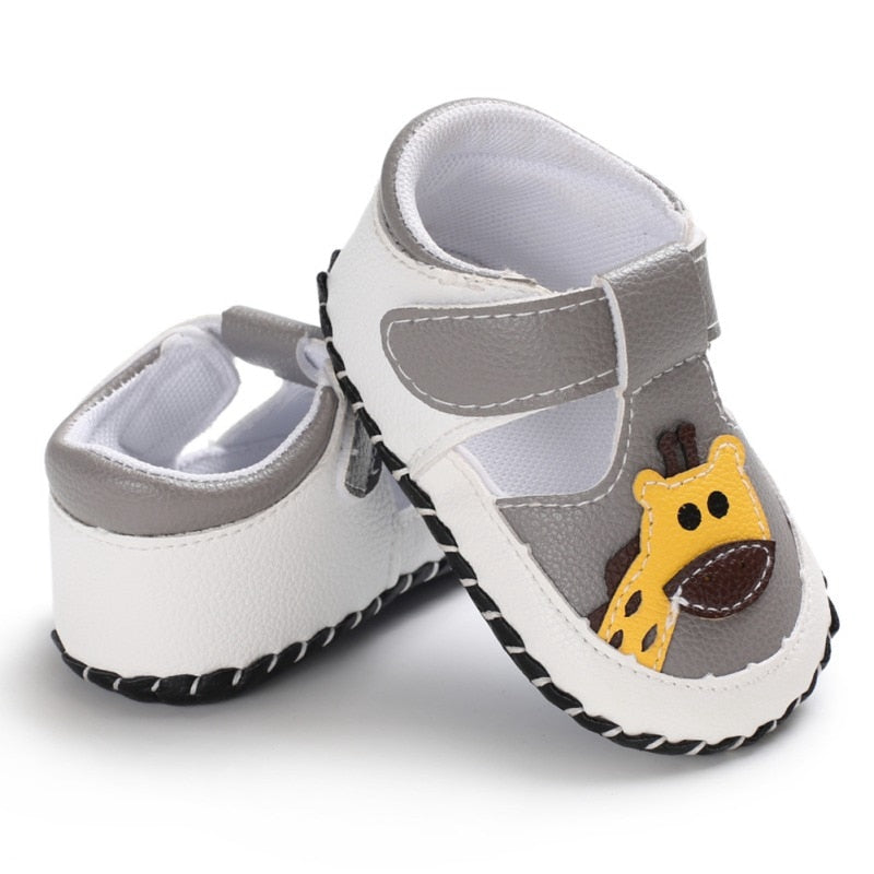 Fashion Newborn Baby Boys Shoes Cartoon Giraffes Print Cute Spring&Summer Boys Girls Shoes First Walkers 0-18M