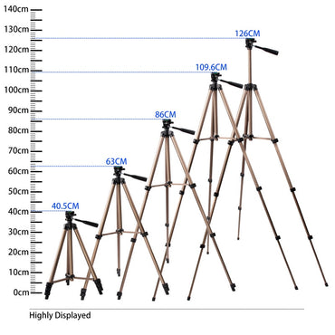 FOSOTO WT3130 Profesional Aluminum Mini Tripods Camera Tripod Stand With Smartphone Holder For DSLR Camera Phone Smartphone