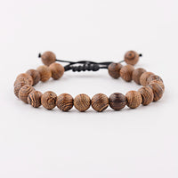 Hot Men Natural Wood Beads Cross Bracelets Onyx Meditation Prayer Bead Bracelet Women Wooden Yoga Jewelry Homme