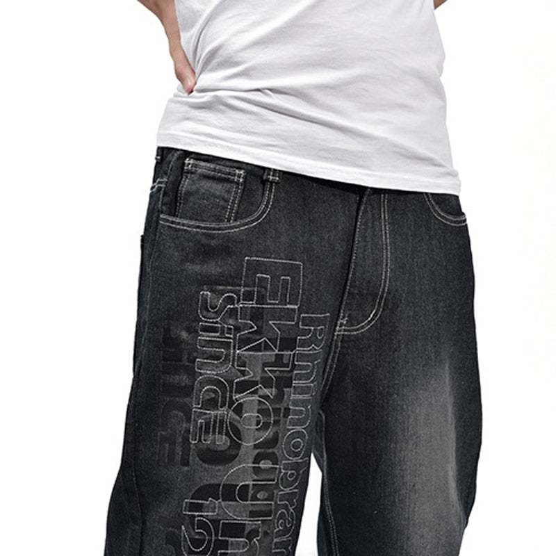Baggy Jeans Men Denim Pants Loose Streetwear Jeans Skateboard Pants