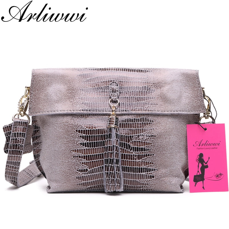 Arliwwi Brand women's genuine leather cross body handbags new arrival