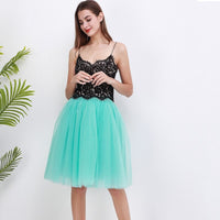 Sexy 5 Layers 60cm Princess Midi Tulle Skirt Pleated Dance Tutu Skirts