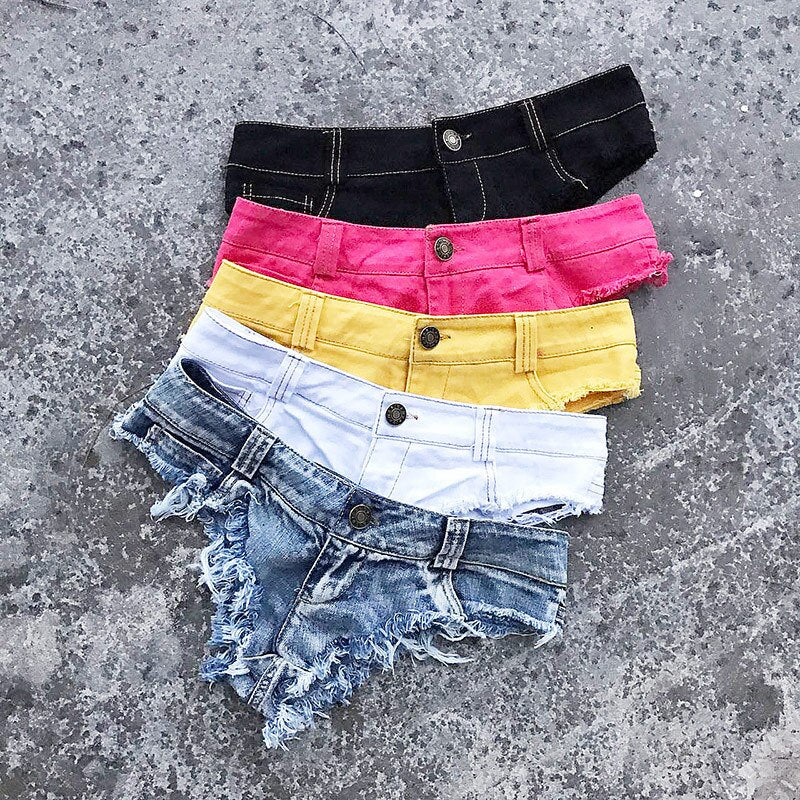 Low Waist Denim Women Shorts 2022 Summer Fashion Jean Cotton G-String Shorts