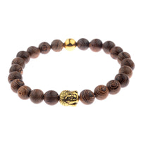 Hot Men Natural Wood Beads Cross Bracelets Onyx Meditation Prayer Bead Bracelet Women Wooden Yoga Jewelry Homme