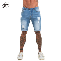 Mens Shorts Jeans Denim Shorts Black High Waist Ripped Summer Jeans Shorts For Men Brand Plus Size Casual Streetwear dk03