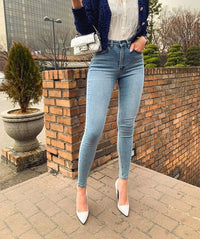 Sexy 2021 New Women High Waist Skinny Jeans Fashion Slim Fit Buttocks Sexy Stretch Pencil Pants