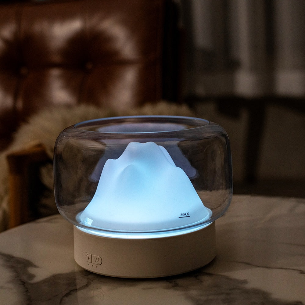 BPA Free Aroma Diffuser 400ML Moutain View Essential Oil Aromatherapy Difusor With Warm and Color LED Lamp Humidificador