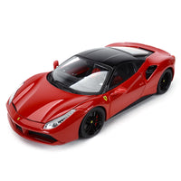 Bburago 1:18 488 GTB Refined Version Sports Car Static Simulation Die Cast Vehicles Collectible Model Car Toys