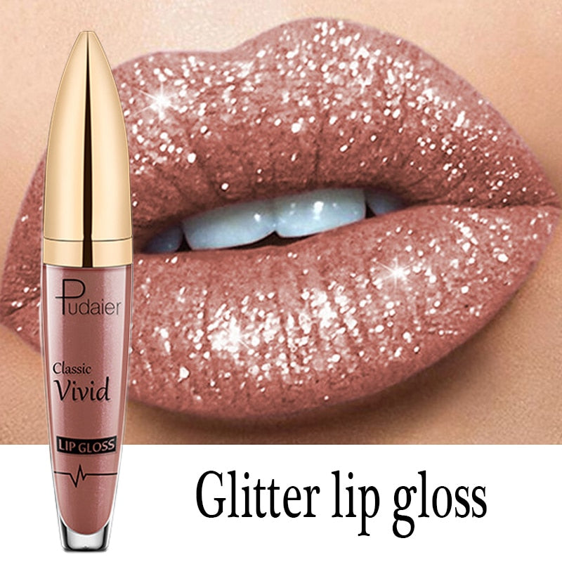 Sexy Diamond Shimmer Glitter Lipg Loss Matte To Glitter Liquid Lipstick Waterproof Diamond Pearl Colour Lip Gloss Makeup Beauty