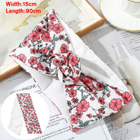 Levao Flower Printing Bandana Wire Headband Knotted Fashion Scarf Hairbands Hair Accessories for Women 2022 New Headwear