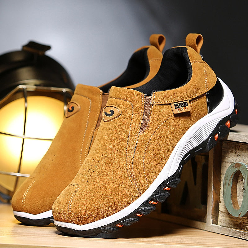 Men Casual Shoes Breathable Outdoor Sneakers Lightweight Walking Shoes Autumn Spring Men Loafers Slip On Dad Shoes Size 39-48