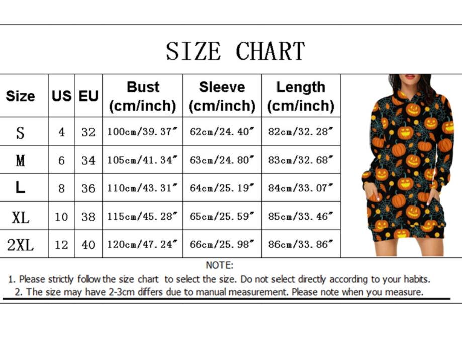 Women Casual Long Sleeve Short Dress Fashion Halloween Printed Hooded Dresses Pocket Spring Autumn