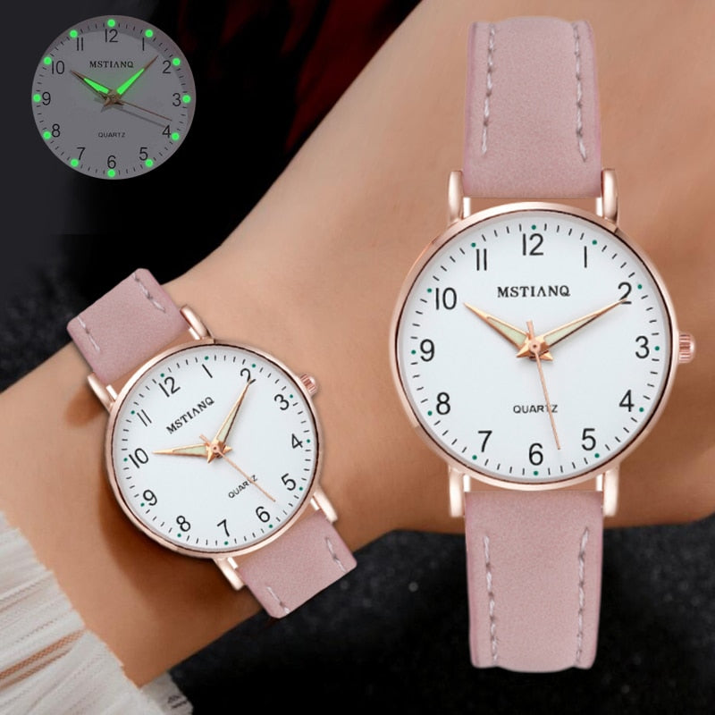 2023 New Watch Women Fashion Casual Leather Belt Watches Simple Ladies