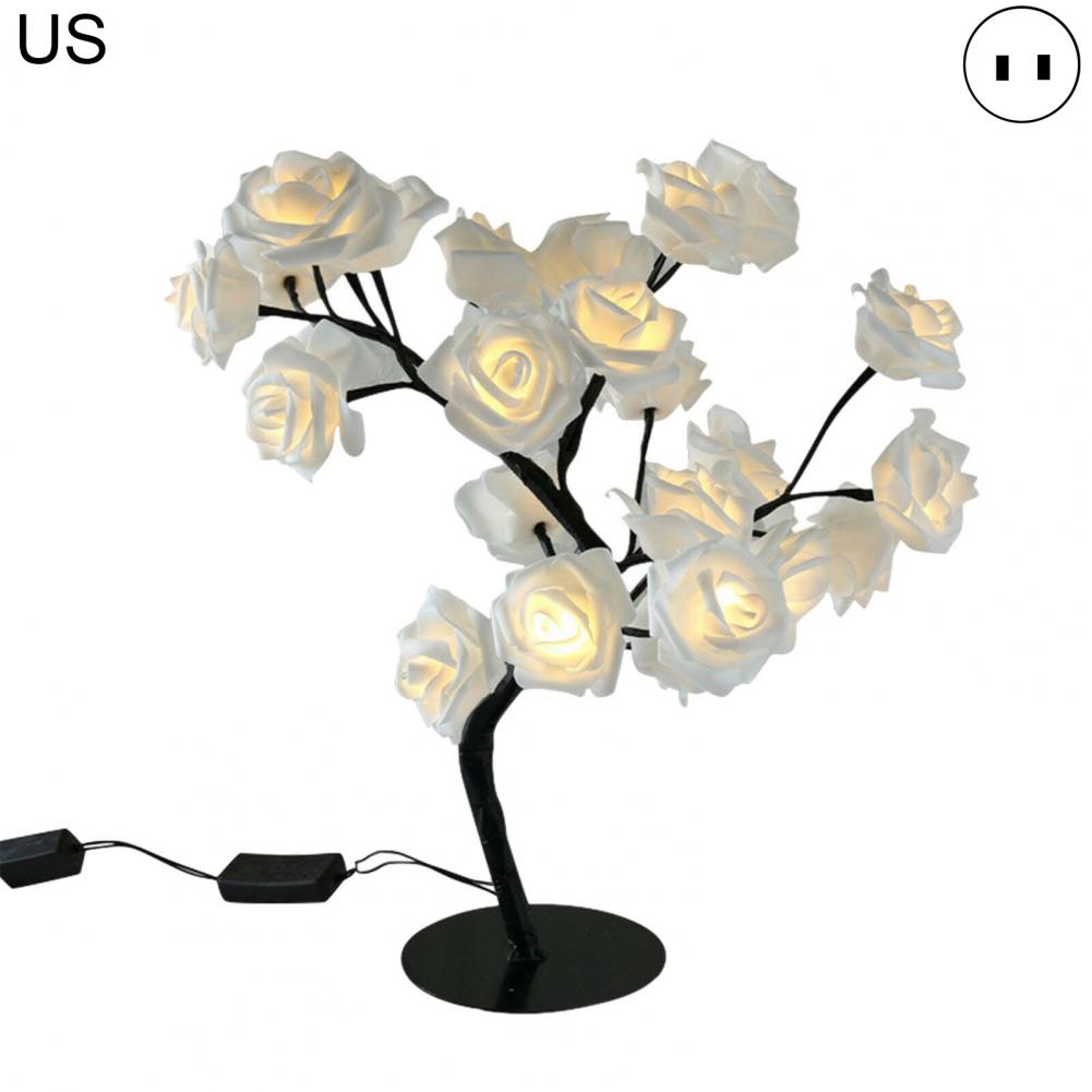 Christmas led tree decoration 24LED Light Night Lamp Romantic Flower Warm Rose Tree Light Wedding Holiday Decoration