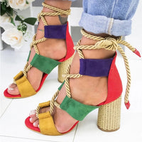 Women Sexy Pumps Lace Up High Heels Women Gladiator Sandals For Party Wedding Shoes