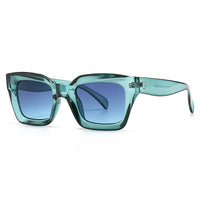 SHAUNA Rivets Fashion Square Sunglasses Women Brand Designer Retro Blue Purple Eyewear Men Gradient Sun Glasses Shades UV400