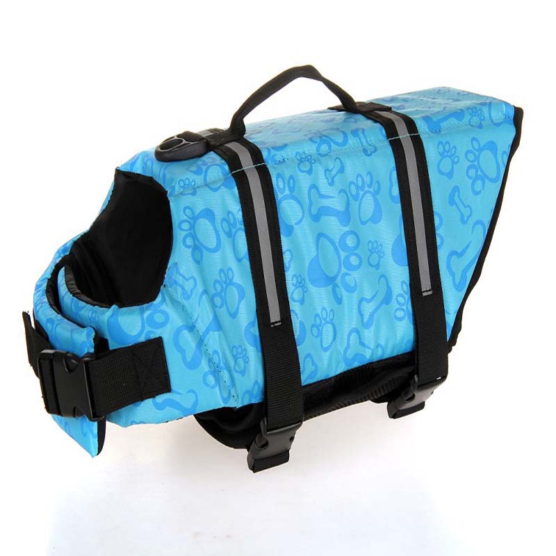 Dog Life Vest Summer Printed Pet Life Jacket Dog Safety Clothes Dogs Swimwear Pets Safety Swimming Suit