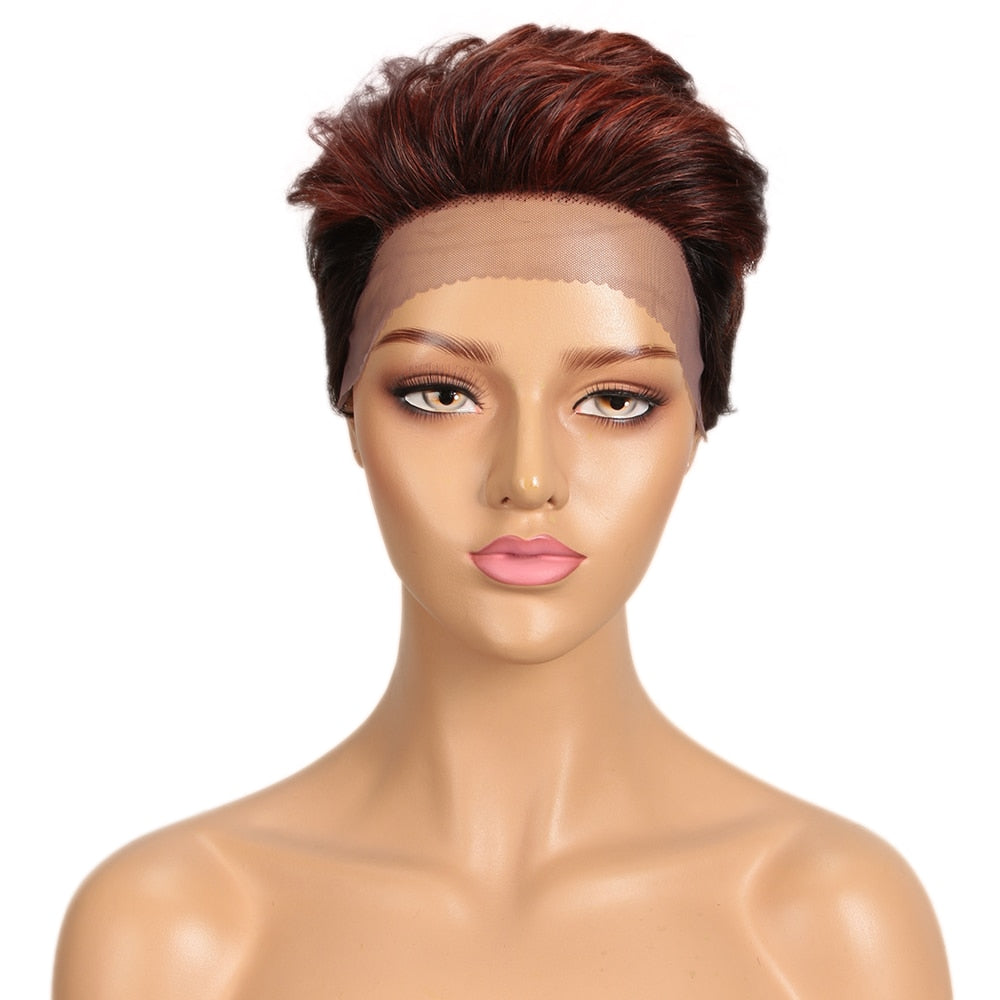 Debut Human Hair Wigs Ombre Brazilian Lace Front Short Bob Wigs