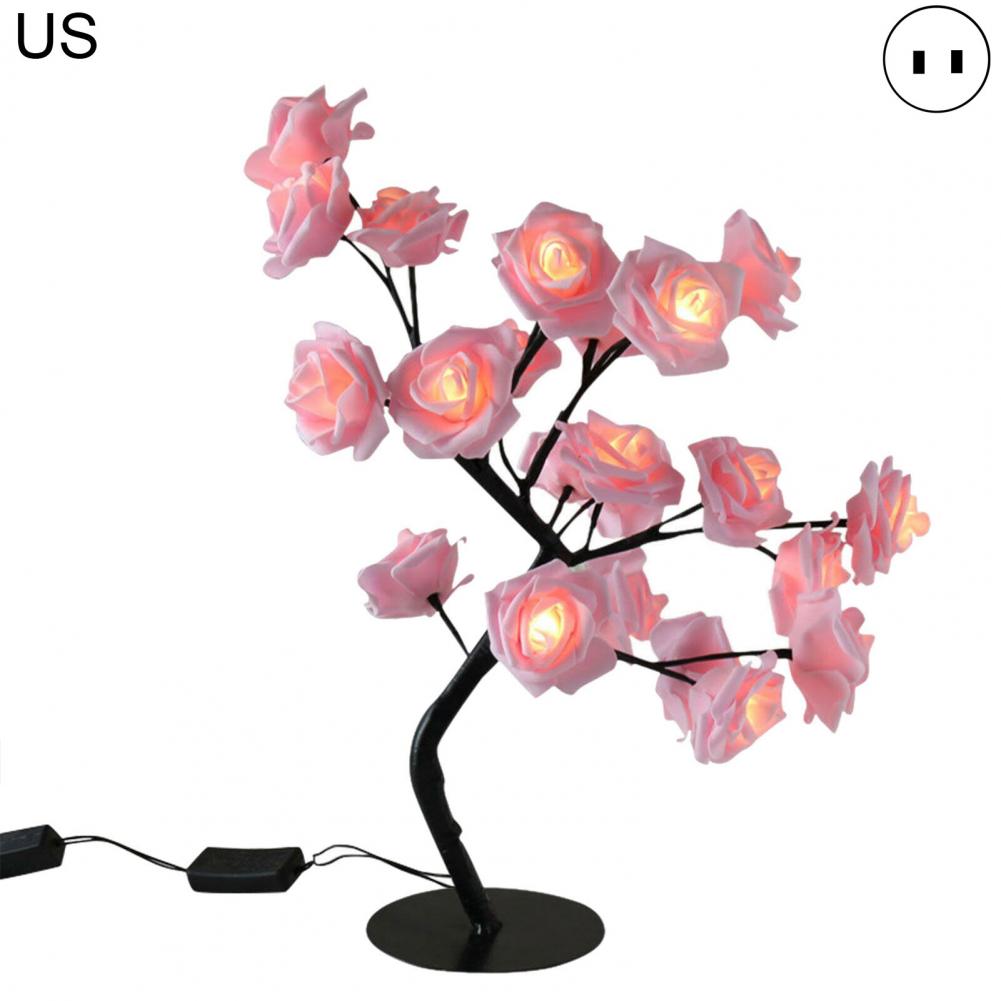 Christmas led tree decoration 24LED Light Night Lamp Romantic Flower Warm Rose Tree Light Wedding Holiday Decoration