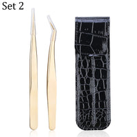 Professional Eyelashes Tweezers For Lashes Extension Nipper Stainless Steel High Precision Eyelash Extension Eyebrow Tweezers