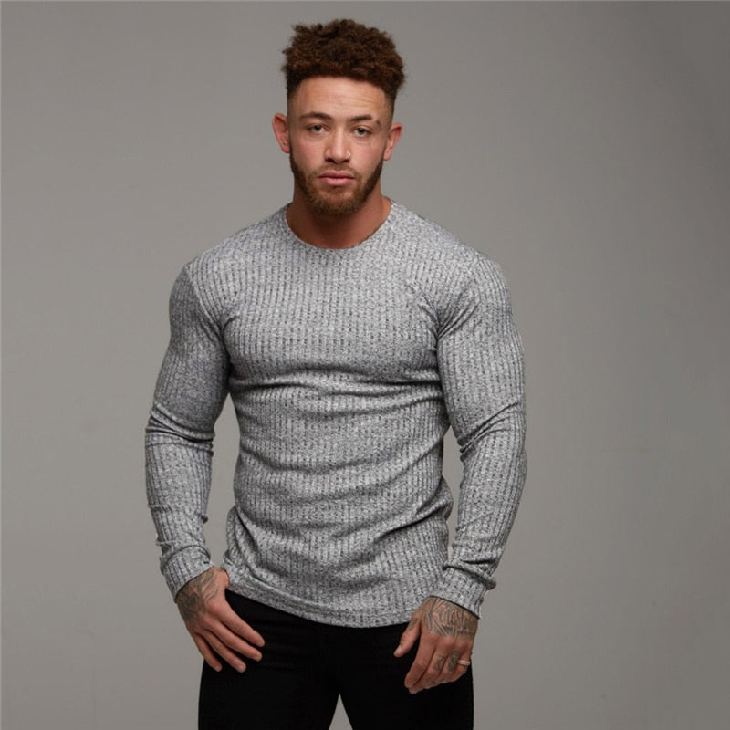 Autumn Winter Fashion Turtleneck Mens Thin Sweaters Casual Roll Neck