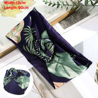 Levao Flower Printing Bandana Wire Headband Knotted Fashion Scarf Hairbands Hair Accessories for Women 2022 New Headwear