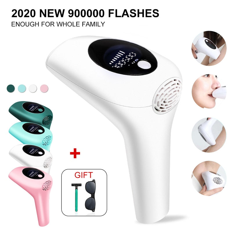 Kyliebeauty 900000 flash permanent IPL Laser Depilator LCD laser hair removal Photoepilator women painless hair remover