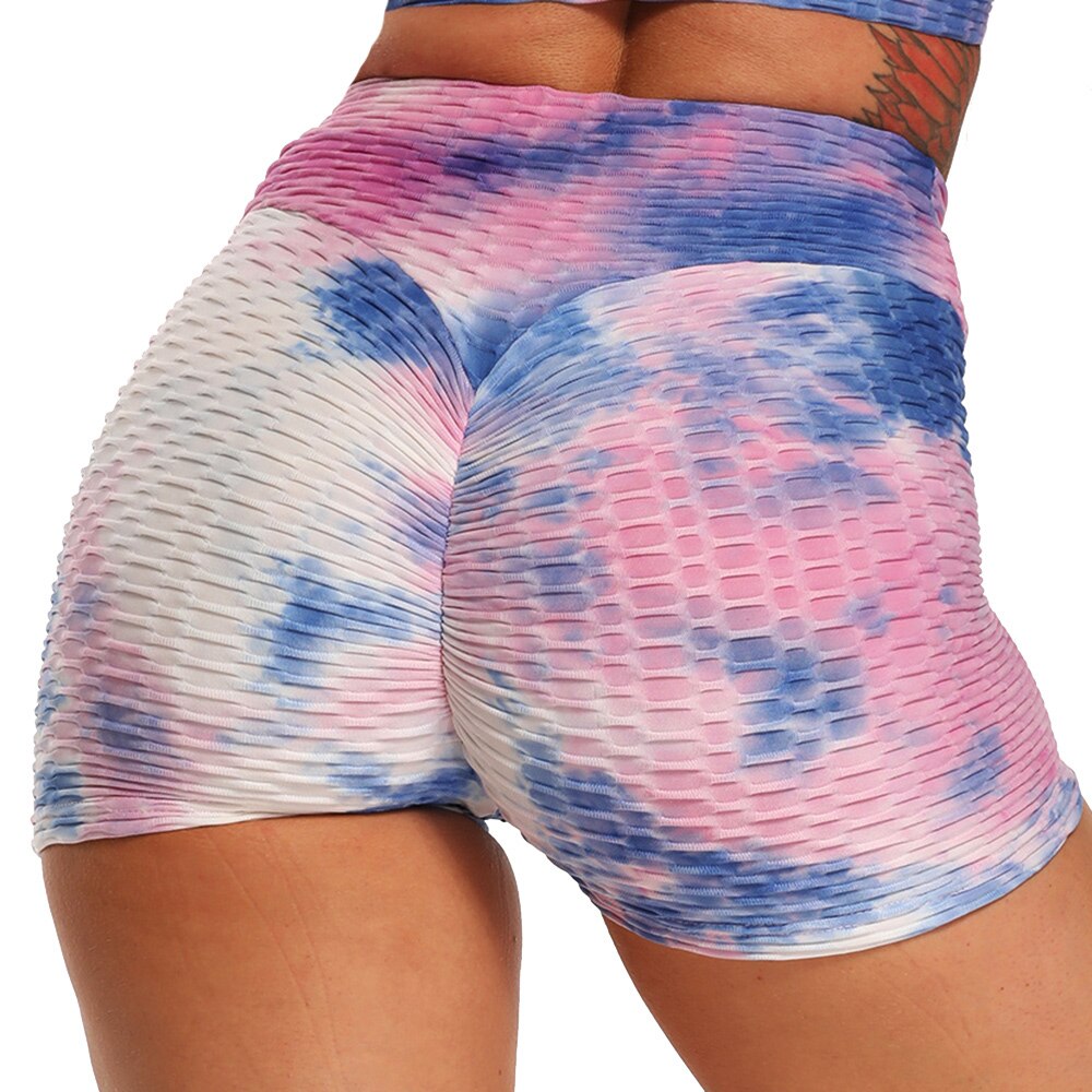 Printed Shorts Women Sexy Push Up Fitness Short Legging High Waist Gym Trunks Running Tights Sportswear