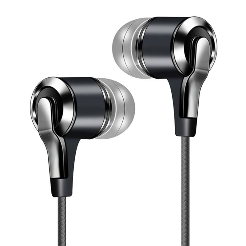 Xnyocn Earphones 3.5mm In-Ear 1.2m Wired Control Sport Headset Wired Headphones