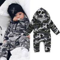 Newborn Baby Girl Boy Hooded Romper Jumpsuit Playsuit Clothes Outfit