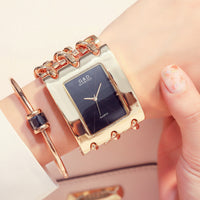 Women Luxury Brand Watch Dress Rhinestone Women Wristwatches Stylish Gold Female Watches