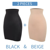 High Waist Tummy Control Slips Woman Seamless Slimming Half Slip Underwear Shapewear Body Shaper Underdress Petticoat Shapers