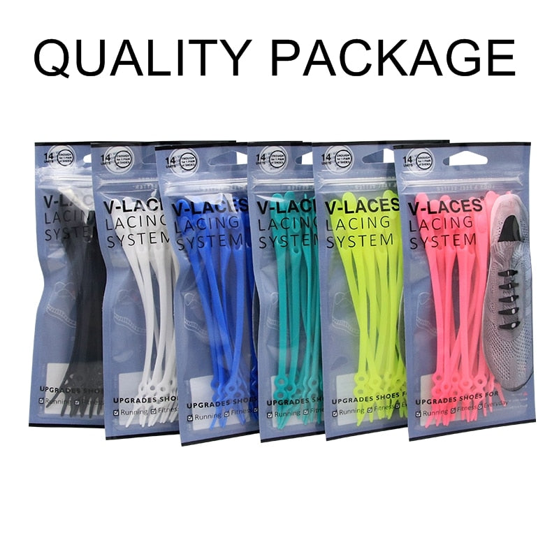 14pcs/set Waterproof Silicone Shoelace Safty Shoes Accessories