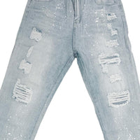 Women Sexy Jeans Mid Waist Ripped Holes Denim Pants Ladies Zipper Button Straight Pencil Jeans