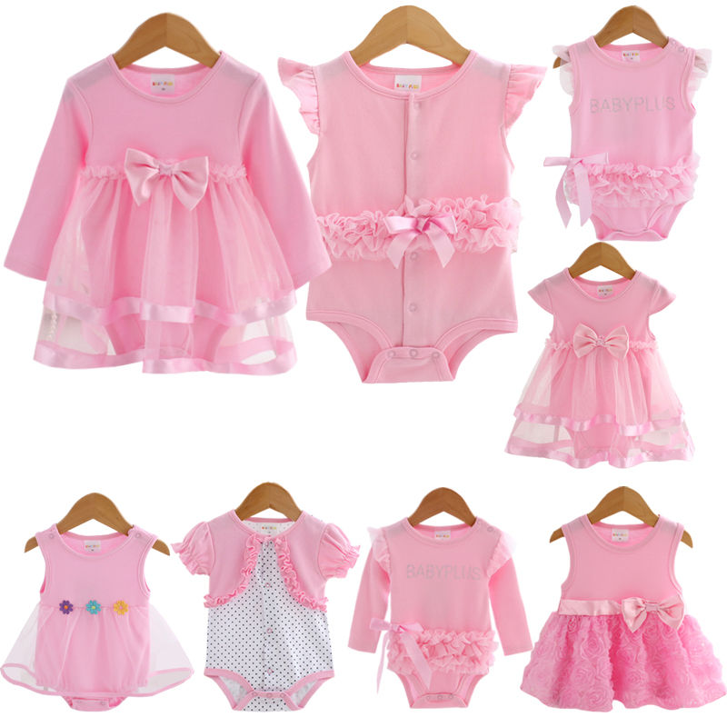 Baby bodysuit infant girls princess dress clothes baby christening baptism gown party bodysuit