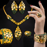 GODKI Famous Brand Bling Sequins Luxury Africa Dubai Jewelry Sets For Women Wedding Party Zircon Wedding Bridal Jewelry Set Gift