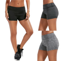 Women Sporty Solid Color Low Rise Quick Dry Yoga Shorts Mini Pants Hot Pants