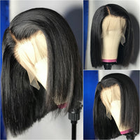 Straight Short Bob Wig Lace Front Human Hair Wigs HD Transparent 13x4 Lace Frontal Human Hair Wigs For Women Brazilian Wig
