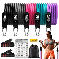 Women Fitness Resistance Loop Bands Set Training Exercise Yoga Expander Elastic Band Equipment for Home Workout Gym Bodybuilding