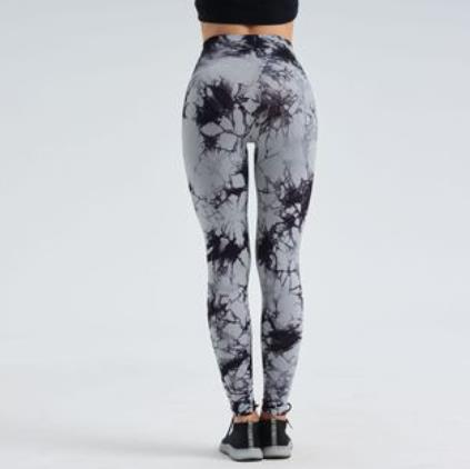 Women Tie Dye Leggings Sexy Fitness Seamless Gym Push up High Waist Sport Pants