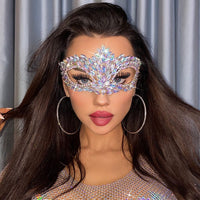 Stonefans Masquerade Mask for Crystal Venetian Party Decor Mardi Gras Sexy Masks Costume Accessory for Women Halloween Fashion