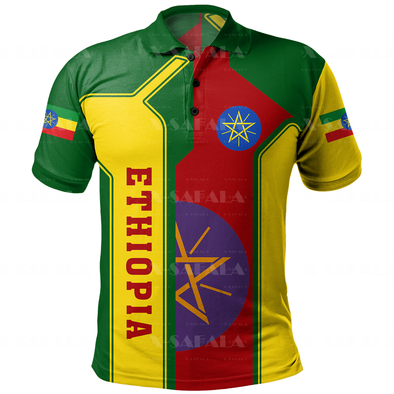 Lion Of African Ethiopian Nation Reggae 3D Print Polo Shirt Men Collar Short Sleeve StreetWear Casual Tops New Summer Clothing