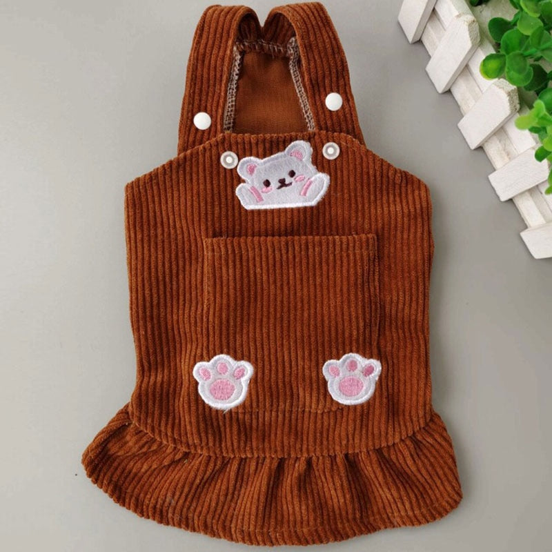 Dogs Clothing Dog Sweater Dress Dog Princess Dress Pet Small Costume Bow Cute Summer Floral Crew Neck Dress Pet Supplies